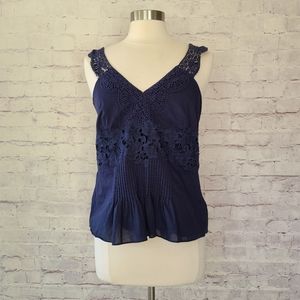 J. Crew Collection Crochet Lace Embellished Tank